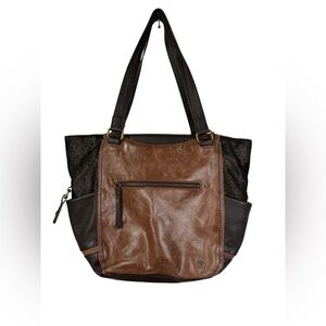 The Sak Kendra work tote in teak multi color.